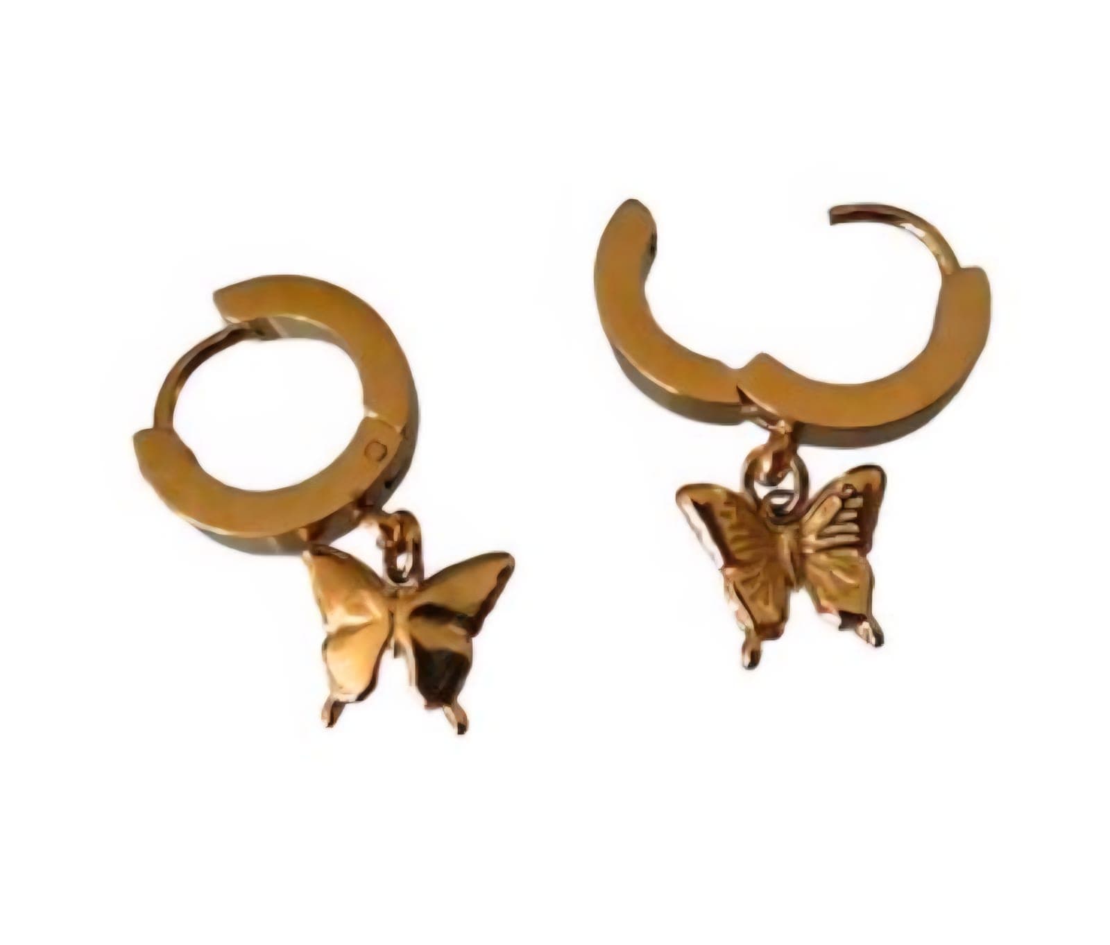 Butterfly Huggies 18k Gold Earrings