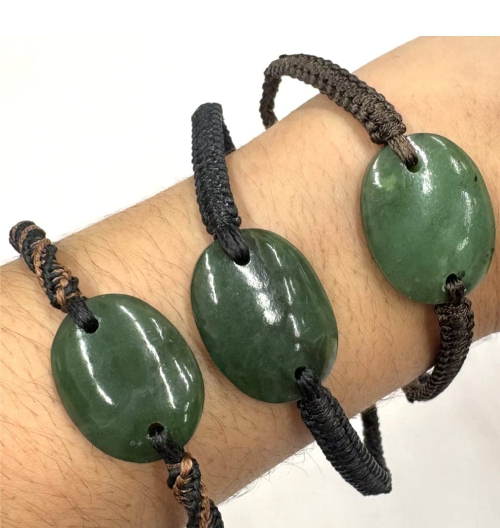 Oval Greenstone Bracelet