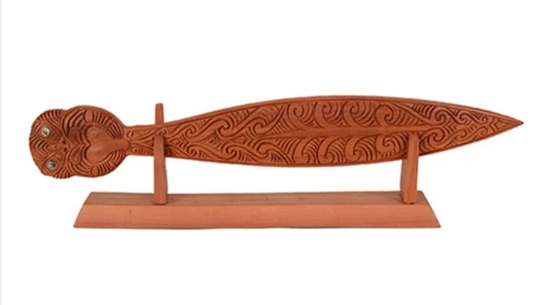 Wooden Paddle on Stand