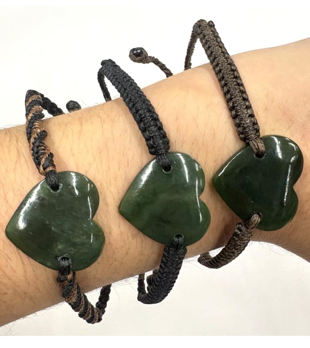 Heart Greenstone Bracelet