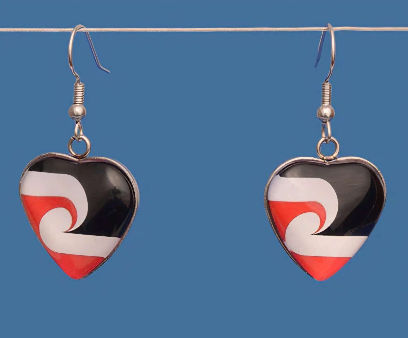 Tino Rangatiratanga Flag Heart Earrings