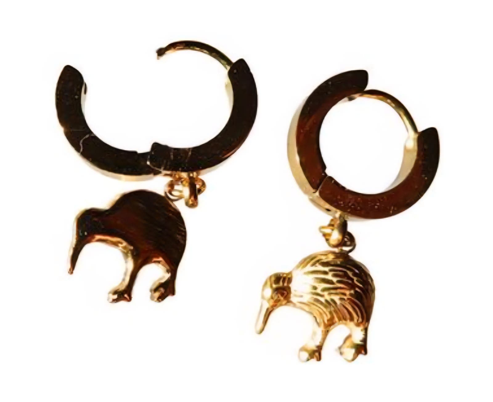 Kiwi Huggies 18k Gold Earrings