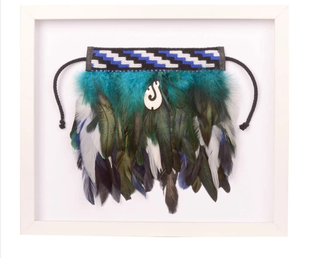 Mini Blue Framed Korowai