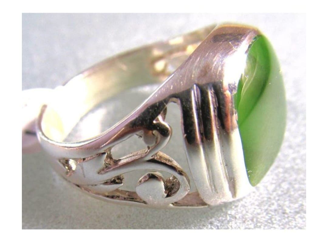 Square Koru Greenstone Ring