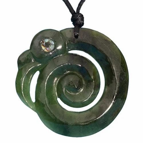 Greenstone Manaia Koru Pendant — view 1