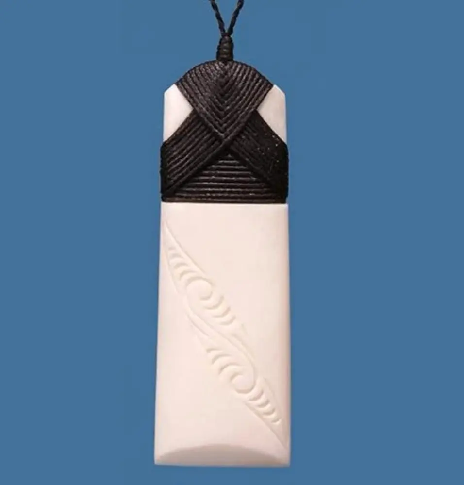 Bone Engraved Toki Pendant - Small