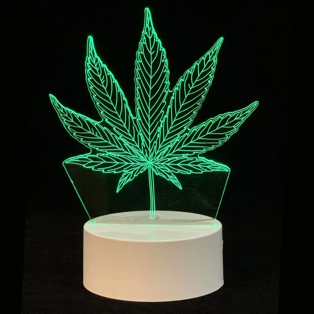 LED Night Light - Cannabis Leaf