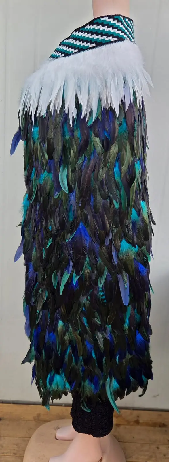Feather detail on a Something Kiwi korowai