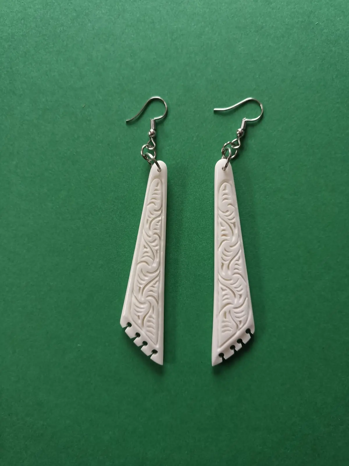 Bone Drop Earrings with Detail