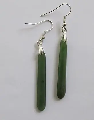Greenstone Pole Earrings