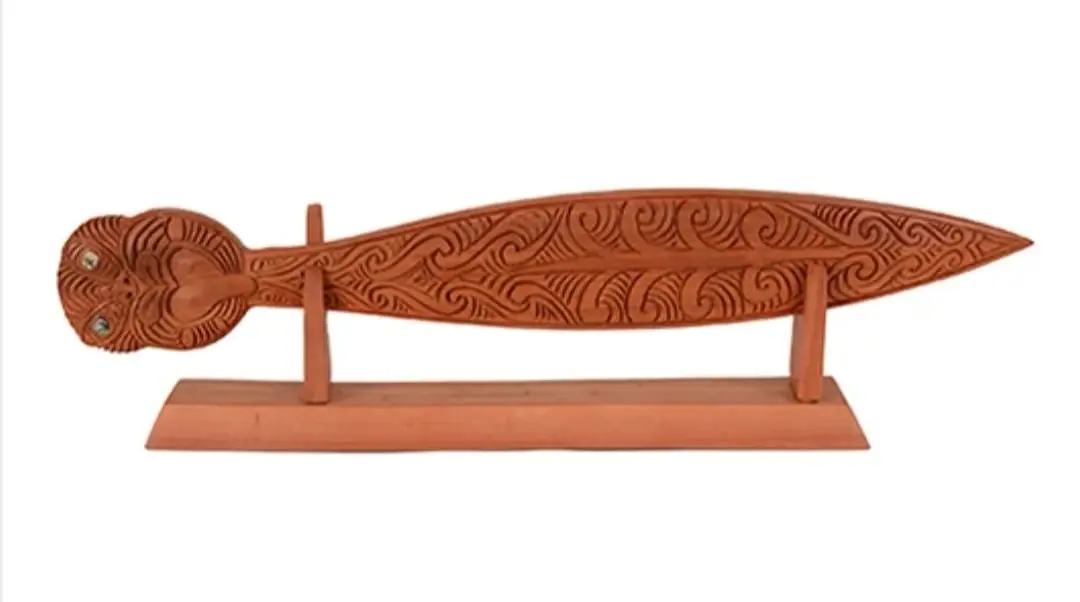 Wooden Paddle on Stand