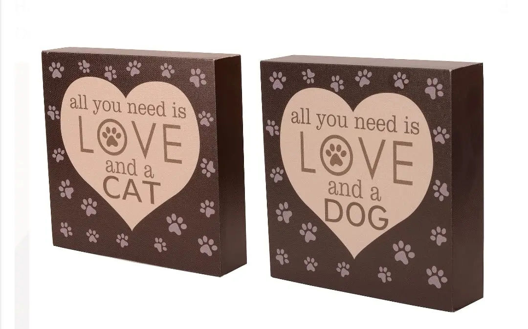 Cat & Dog Canvas Print Set