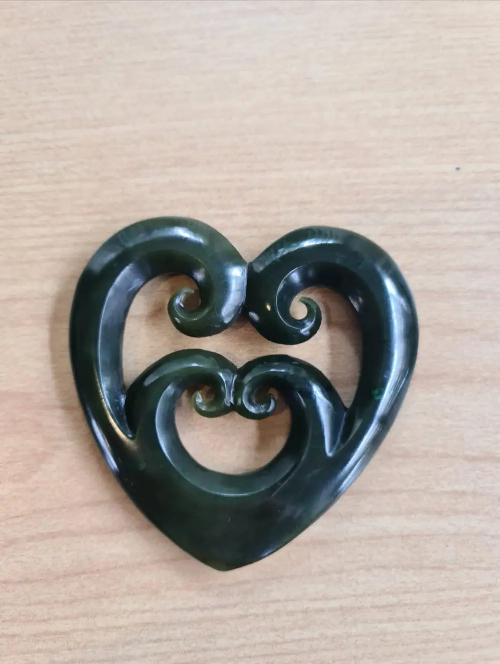 Quadruple Koru Heart Greenstone
