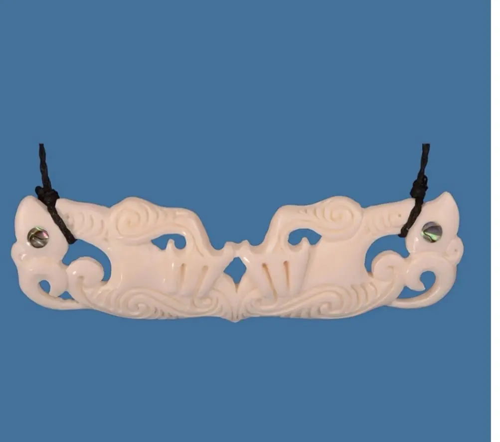 Bone Double Manaia Necklace
