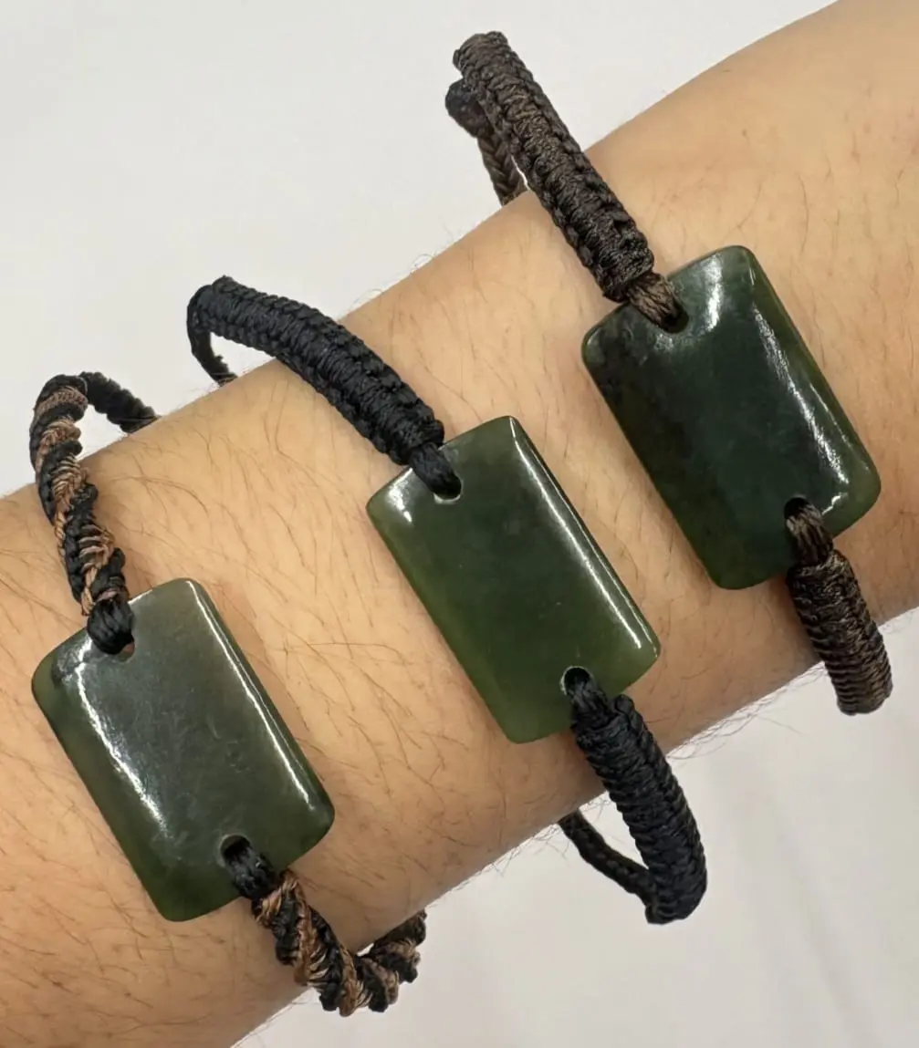 Square Greenstone Bracelet