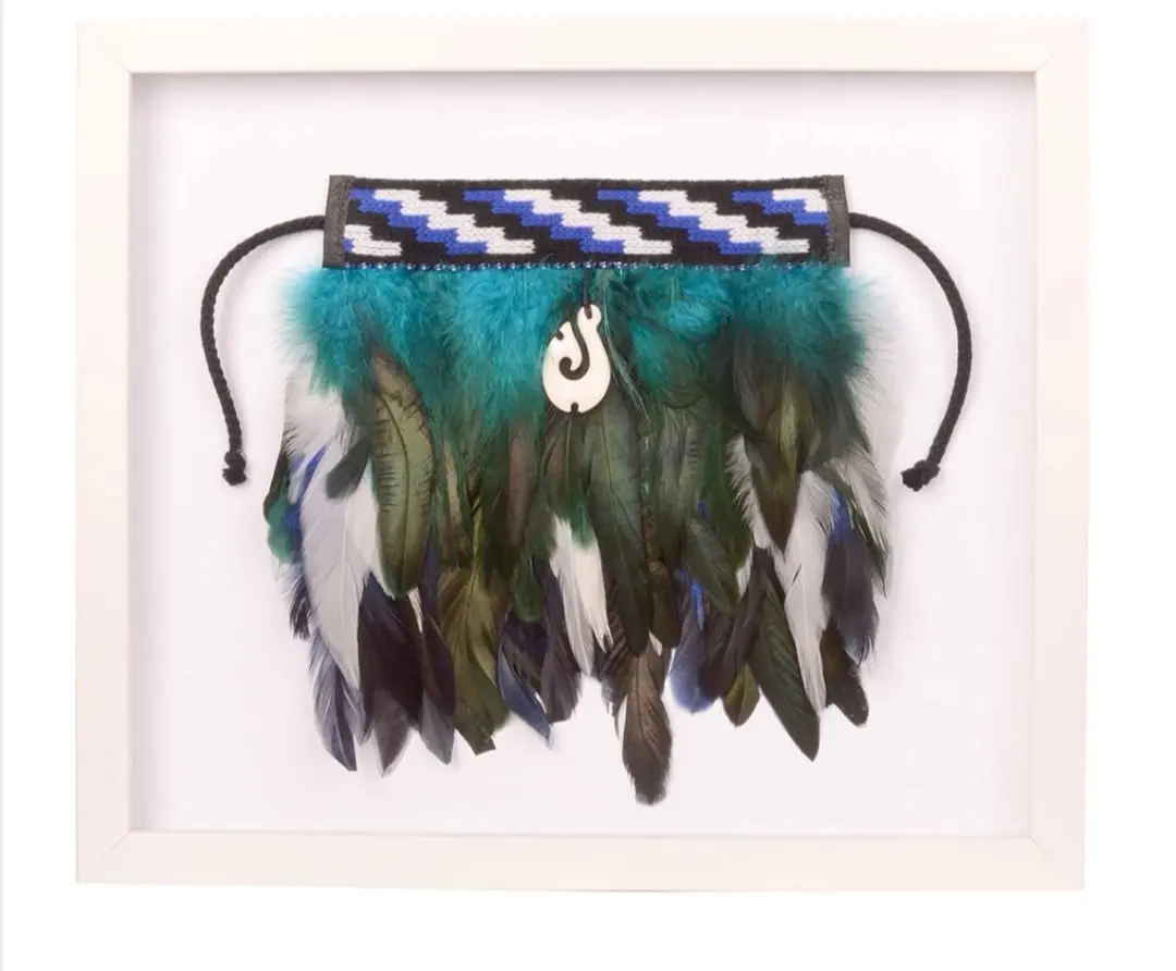 Mini Blue Framed Korowai