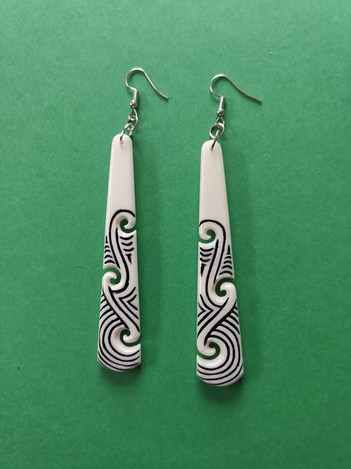 Tattoo Bone Drop Earrings