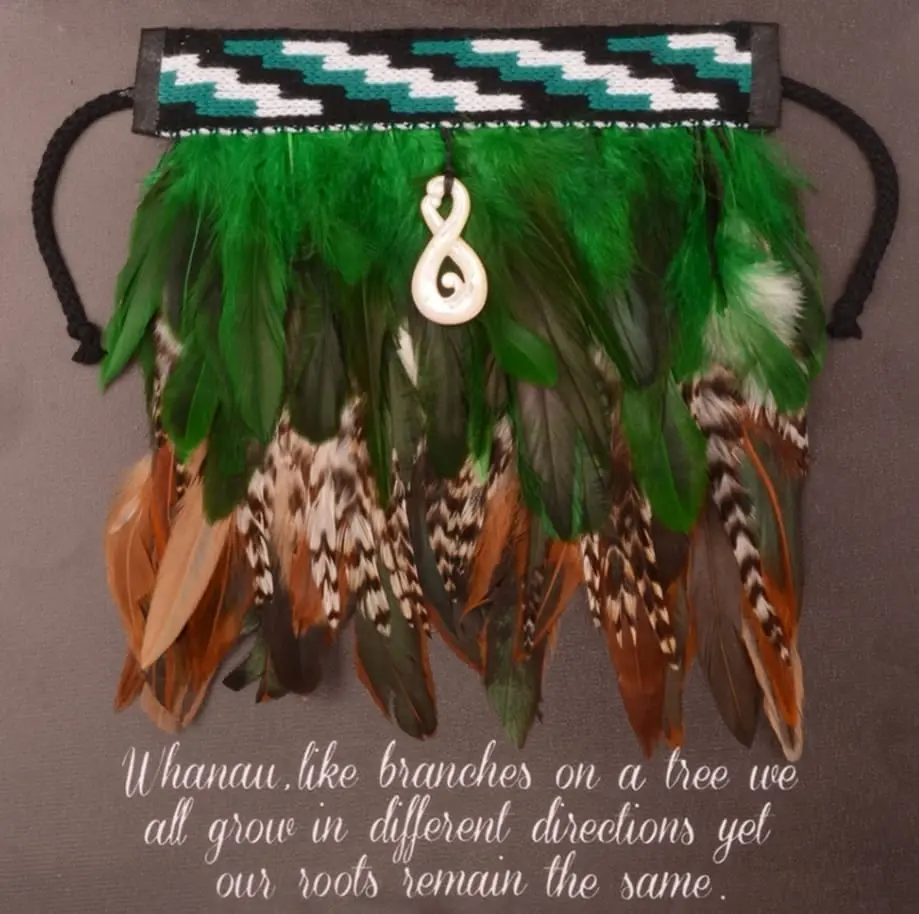 Mini Kakariki Korowai on Canvas